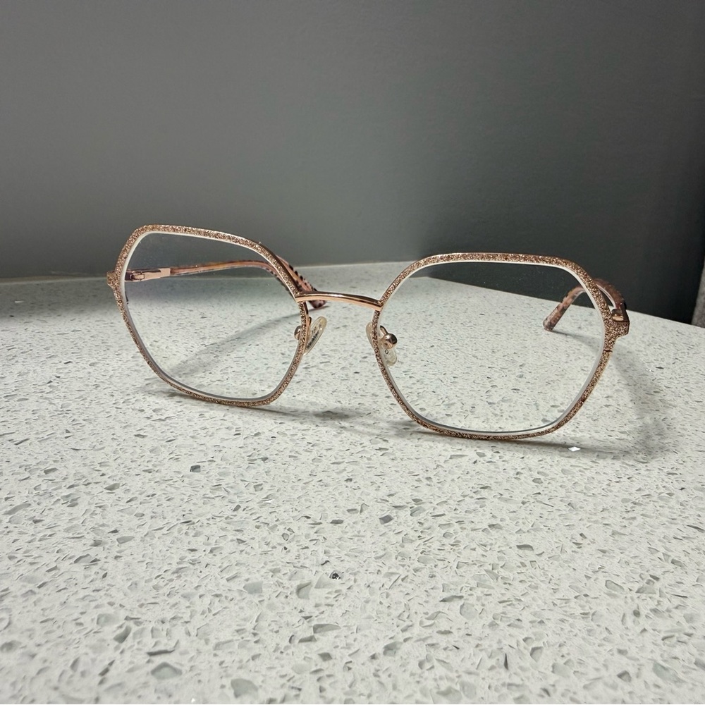 Guess Rose Gold Geometric Glasses